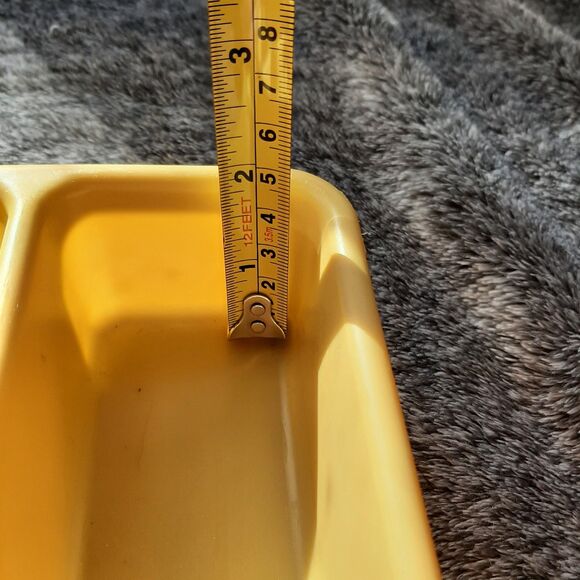 Vintage Rubbermaid Silverware Drawer Organizer Tray #2921 USA Yellow Plastic - Picture 5 of 6